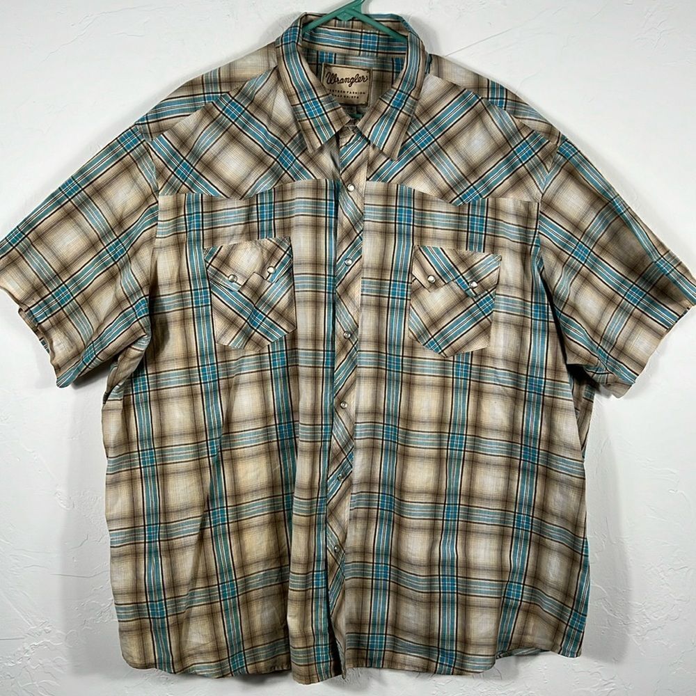 🔥🔥 Vintage WRANGLER PEARL SNAP Western Cowboy Shirt - Men Sz 3XL - EXCELLENT